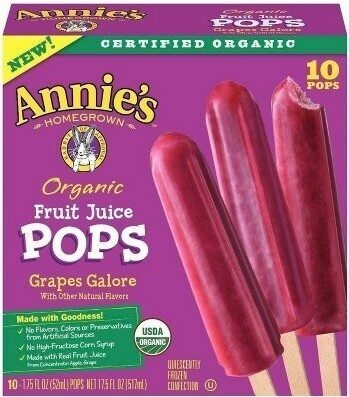 Grapes Galore Organic Fruit Juice Pops, Grapes Galore