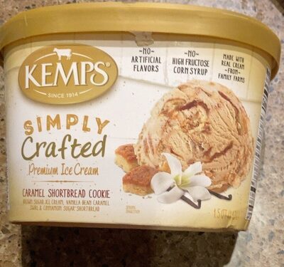 Brown Sugar Ice Cream, Vanilla Bean Caramel Swirl & Cinnamon Sugar Shortbread Premium Ice Cream, Caramel Shortbread Cookie