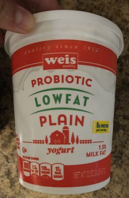 Weis, Lowfat Yogurt, Plain, Plain