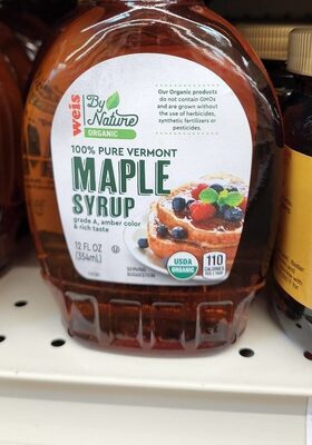 100% Pure Vermont Maple Organic Syrup, Vermont Maple