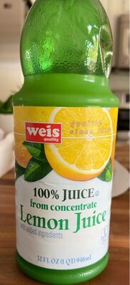 100% Lemon Reconstituted Juice, Lemon