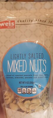 Weis, Lightly Salted Mixed Nuts