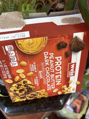 Peanut Butter Dark Chocolate Protein Chewy Granola Bars, Peanut Butter Dark Chocolate