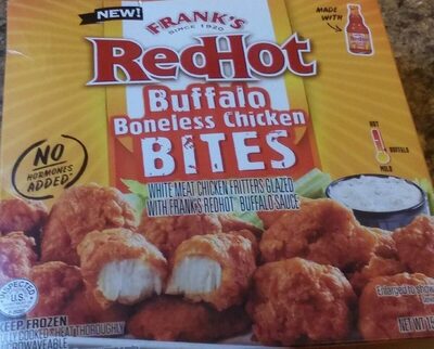 Buffalo Boneless Chicken Bites White Meat Chicken Fritters Glazed With Frank's Redhot Buffalo Sauce, Buffalo