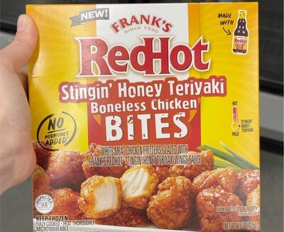 Stingin' Honey Teriyaki Boneless Chicken Bites White Meat Chicken Fritters Glazed With Frank's Redhot Stingin' Honeyteriyaki Wings Sauce, Stingin' Honey Teriyaki