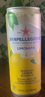 Limonata Sparkling Lemon Beverage With 16% Lemon Juice From Concentrate, Limonata