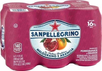 Melograno E Arancia Sparkling Pomegranate & Orange Beverage With 11% Orange Juice And 5% Pomegranate Juice From Concentrate, Melograno E Arancia