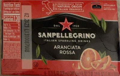 Aranciata Rossa Italian Sparkling Drinks, Blood Orange