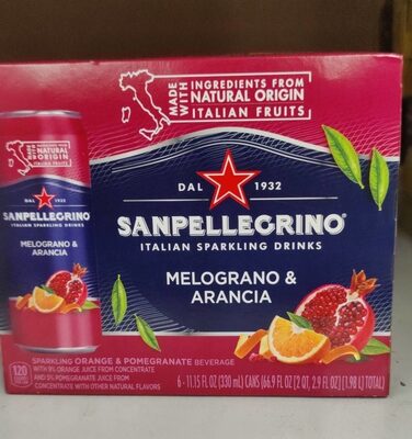 Orange & Pomegranate Italian Sparkling Drinks, Orange; Pomegranate