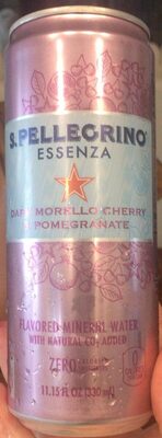 Dark Morello Cherry & Pomegranate Flavored  Mineral Water, Dark Morello Cherry; Pomegranate