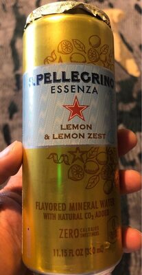Lemon & Lemon Zest Flavored Mineral Water, Lemon