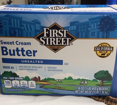 Unsalted Sweet Cream Butter, Unsalted Sweet Cream