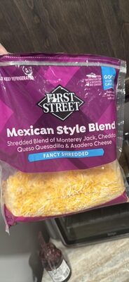 Mexican Style Blend Fancy Shredded Blend Of Monterey Jack, Cheddar, Queso Quesadilla & Asadero Cheese, Mexican Style Blend