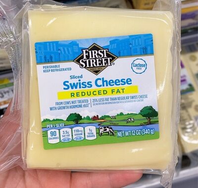 Swiss Reduced Fat Sliced Cheese, Swiss