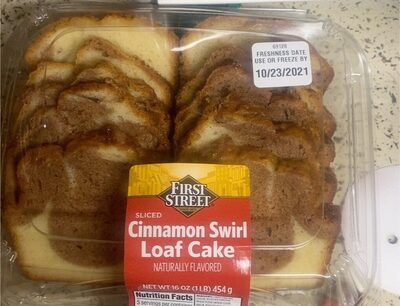Cinnamon Swirl Sliced Loaf Cake, Cinnamon Swirl