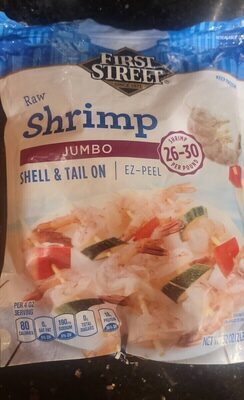 Ez Peel, Shell & Tail On Jumbo Raw Shrimp