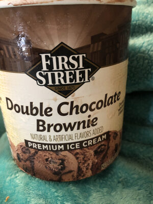 Double Chocolate Brownie Chocolate Premium Ice Cream With Brownie Chunks & Ribbons Of Fudge, Double Chocolate Brownie