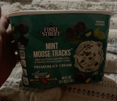 Denali Glacier Mint Moose Tracks Mint Flavored Premium Ice Cream With Mint Cups And Famous Moose Tracks Fudge, Denali Glacier Mint Moose Tracks