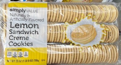 Lemon Sandwich Creme Cookies, Lemon