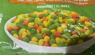 Mixed Peas, Corn, Carrots, Green Beans, Baby Lima Beans Vegetables, Mixed