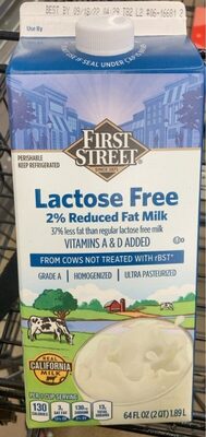 Lactose Free 2% Reduced Fat Milk