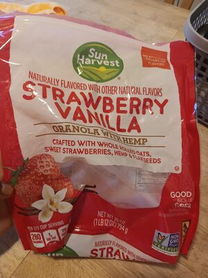 Strawberry Vanilla Flavored Granola With Hemp, Strawberry Vanilla