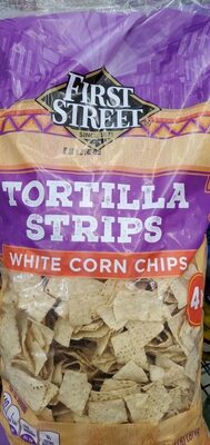 White Corn Tortilla Strips Chips, White Corn
