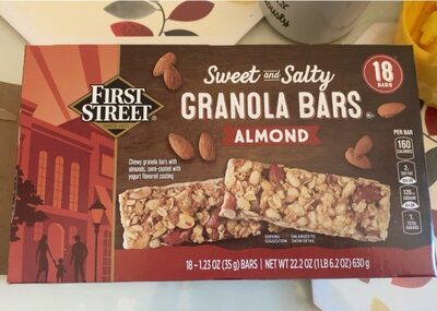Almond Sweet And Salty Granola Bars, Almond