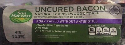 Naturally Applewood Smoked Uncured Bacon, Applewood Smoked