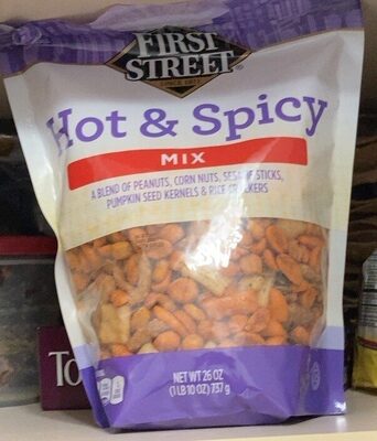 Hot & Spicy A Blend Of Peanuts, Corn Nuts, Sesame Sticks, Pumpkin Seed Kernels & Rice Crackers Mix, Hot & Spicy
