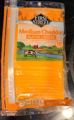 Medium Cheddar Sliced Cheese, Medium Cheddar