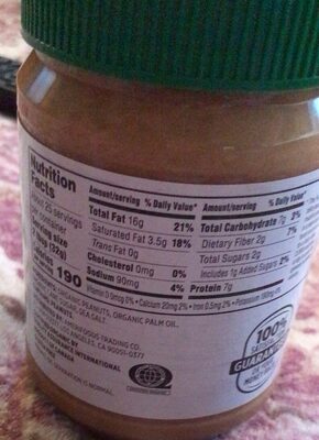 Crunchy Organic Peanut Butter Spread, Crunchy