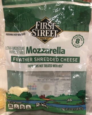 Mozzarella Whole Milk Low-Moisture Feather Shredded Cheese, Mozzarella