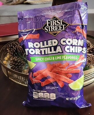 Spicy Chili & Lime Rolled Corn Tortilla Chips, Spicy Chili & Lime