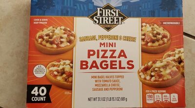 Sausage, Pepperoni & Cheese Mini Pizza Bagels, Sausage, Pepperoni & Cheese