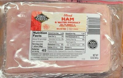 Sliced Ham & Water Product