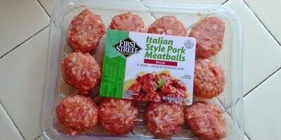 Mild Italian Style Pork Meatballs, Mild Italian Style