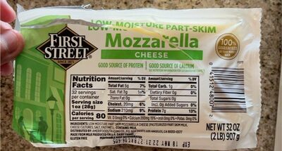 Mozzarella Low-Moisture Part-Skim Cheese, Mozzarella