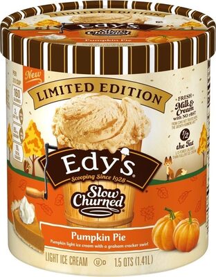 Pumpkin Pie Pumpkin Light Ice Cream And Graham Cracker Swirl, Pumpkin Pie