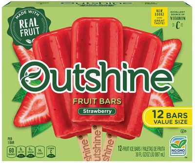 Strawberry Fruit Ice Bars, Strawberry