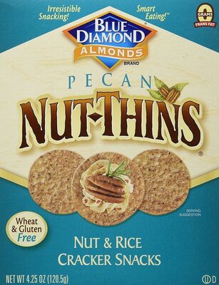 Pecan Rice Cracker Snacks With Pecans, Pecan