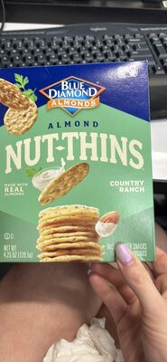 Country Ranch Rice Cracker Snacks With Almonds, Country Ranch