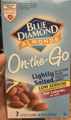 Lightly Salted Low Sodium Almonds On-The-Go, Lightly Salted