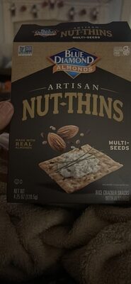 Multi-Seeds Artisan Rice Cracker Snacks With Almonds, Multi-Seeds