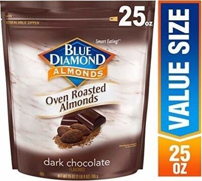 Dark Chocolate Flavored Oven Roasted Almonds, Dark Chocolate
