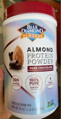Dark Chocolate Almond Protein Powder Drink Mix, Dark Chocolate