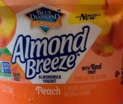 Peach Flavored Fruit On The Bottom Almondmilk Yogurt, Peach
