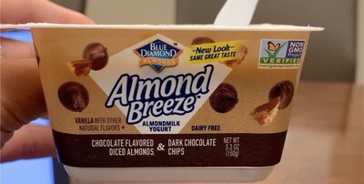 Vanilla + Chocolate Flavored Diced Almonds & Dark Chocolate Chips Almondmilk Yogurt, Vanilla + Chocolate Flavored Diced Almonds & Dark Chocolate Chips