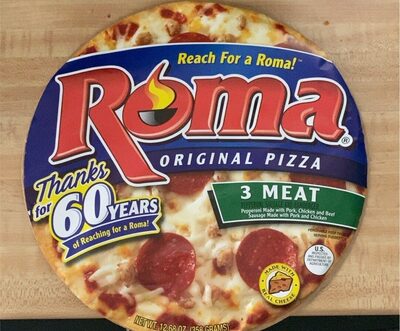 3 Meat Pepperoni, Sausage And Hamburger Original Pizza, 3 Meat