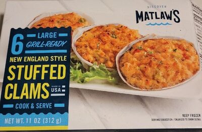 New England Style Large Stuffed Clams